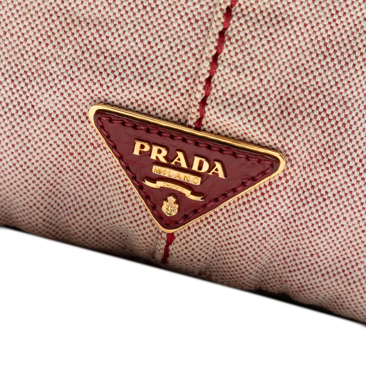 Prada Canvas Canapa Logo Satchel Bruin