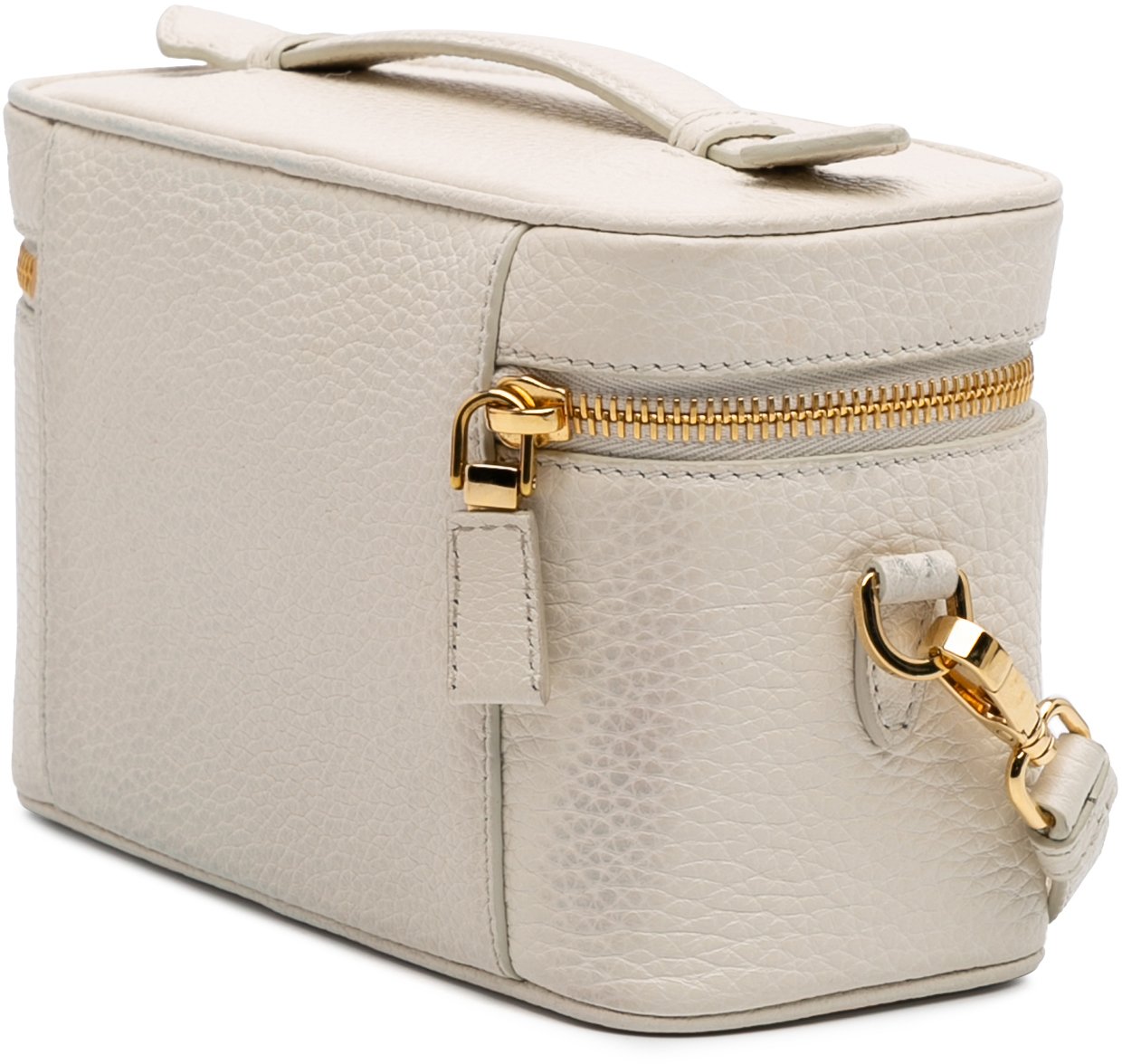 Prada Mini Vitello Daino Vanity Bag Wit