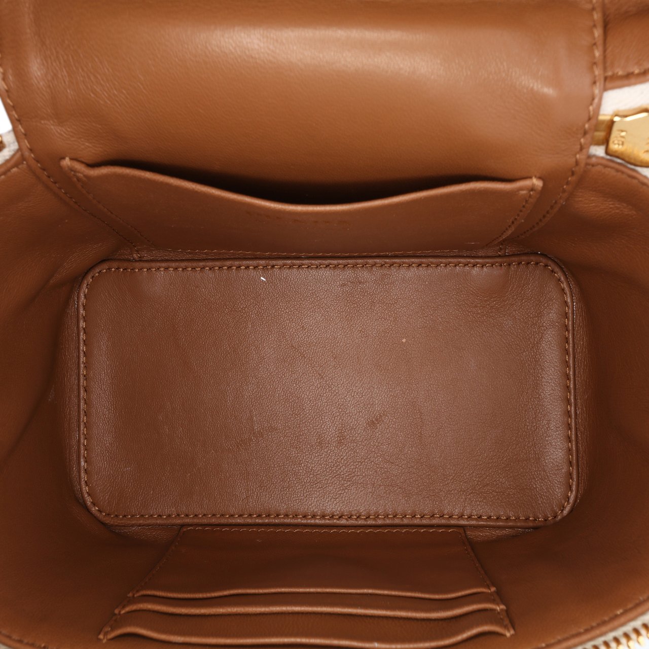 Prada Mini Vitello Daino Vanity Bag Wit