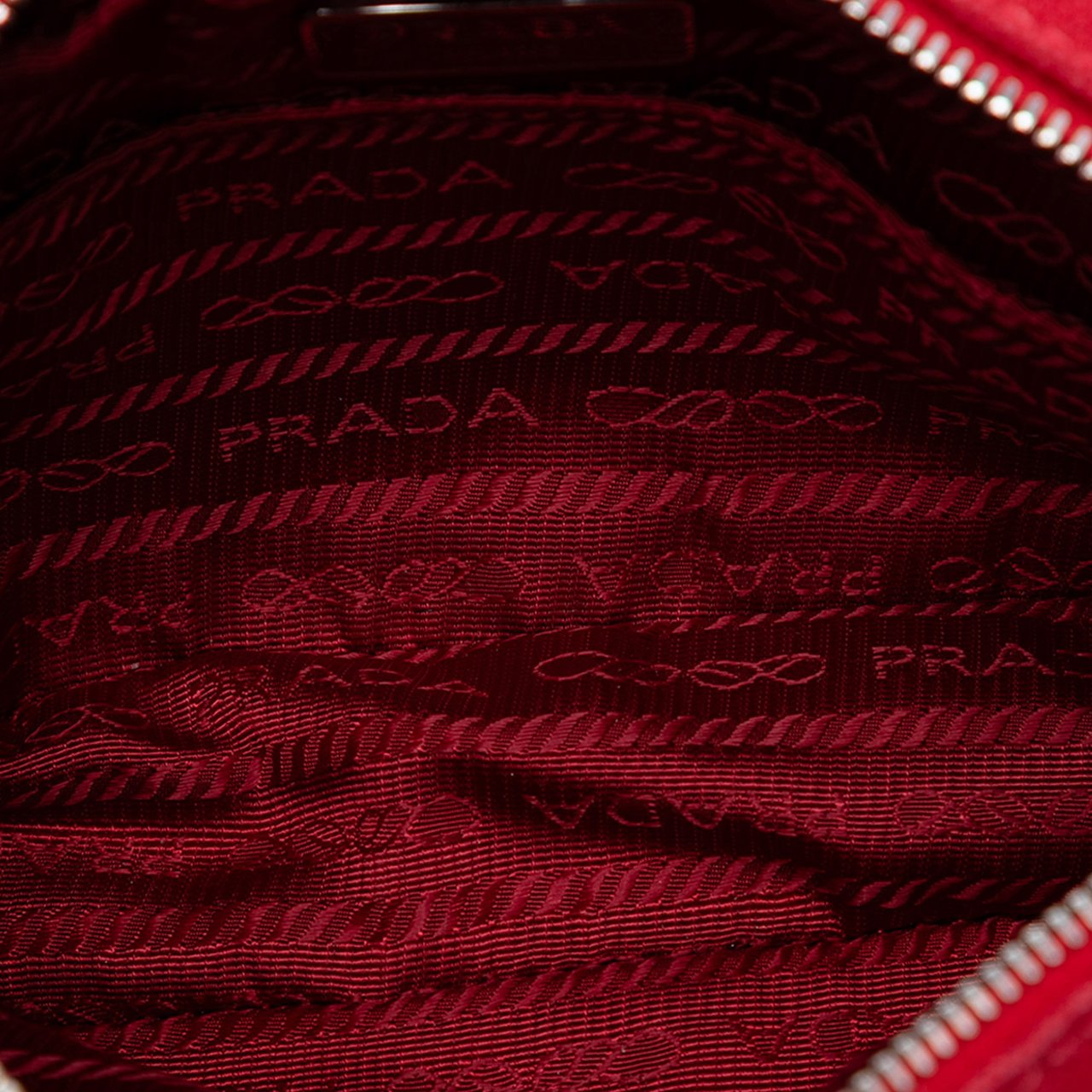 Prada Canvas Canapa Pouch Rood