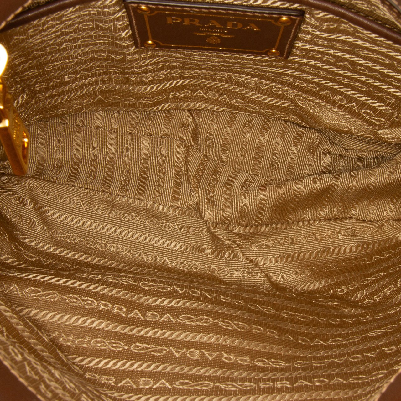 Prada Canvas Canapa Logo Crossbody Bruin