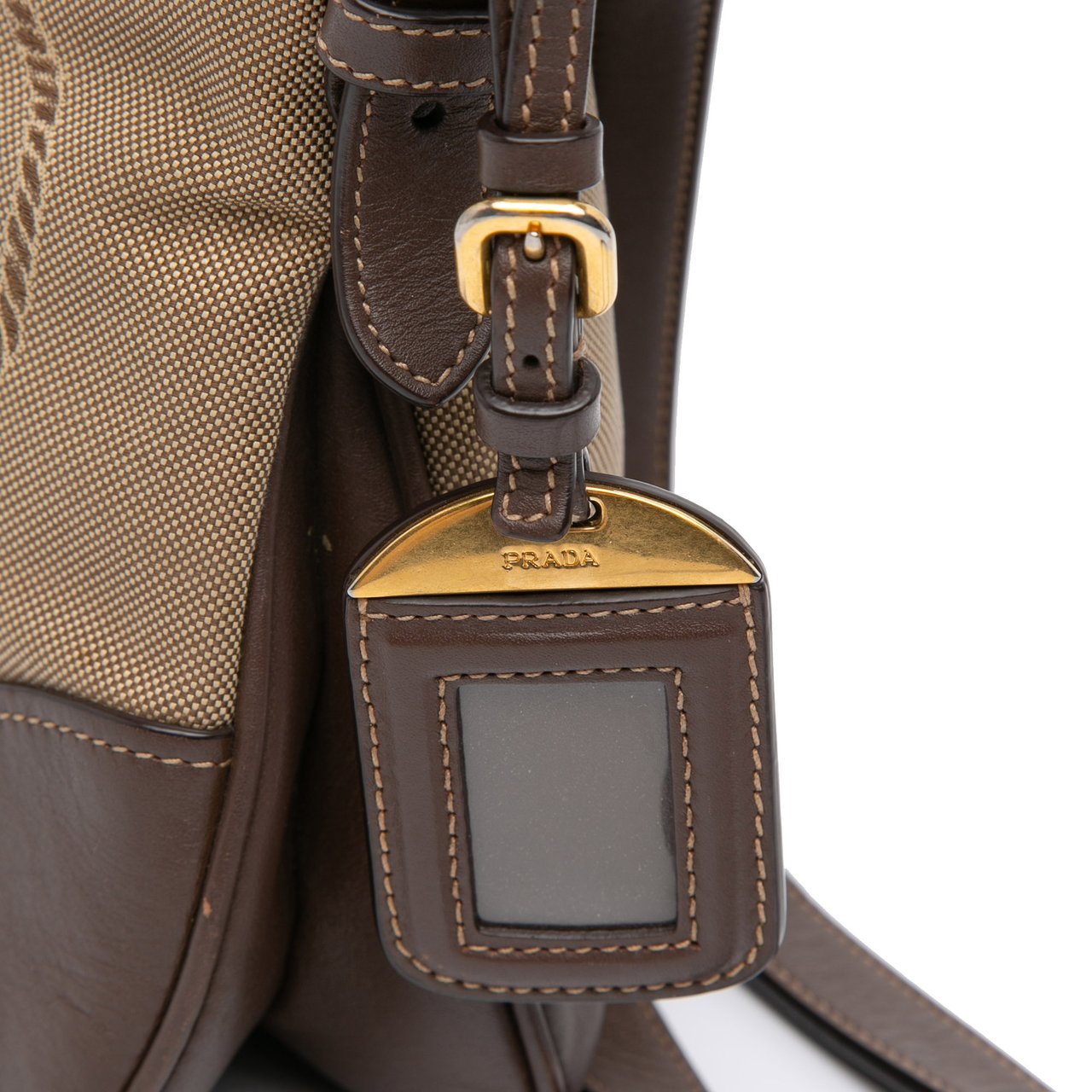 Prada Canvas Canapa Logo Crossbody Bruin
