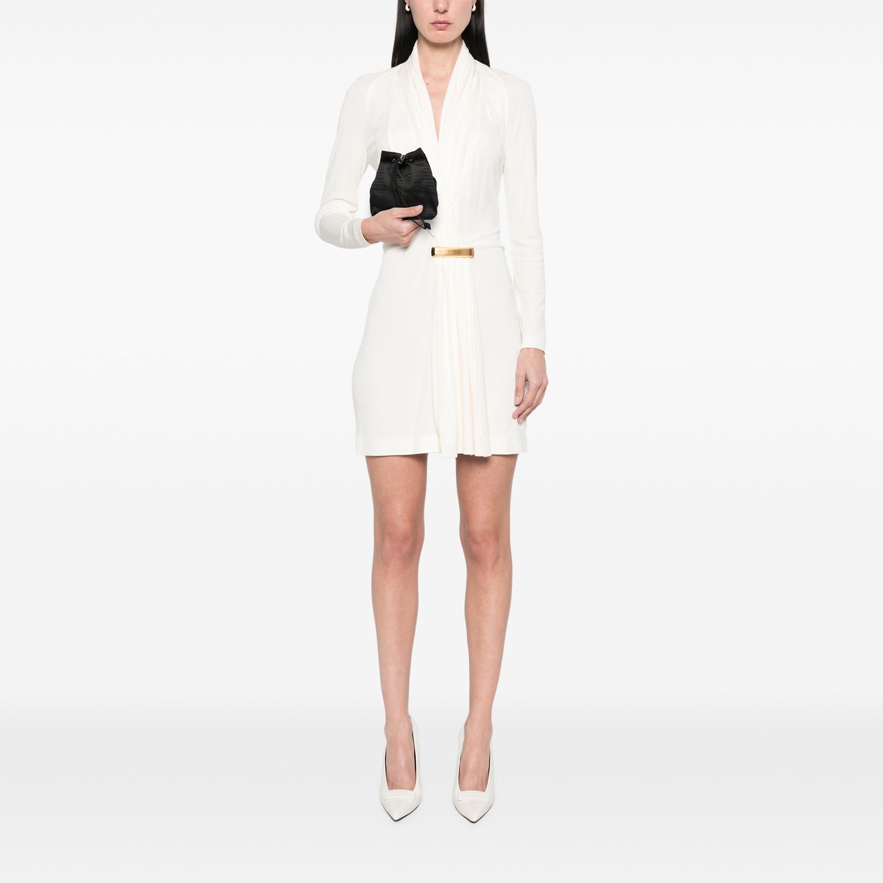 Prada Tessuto Drawstring Pouch Zwart