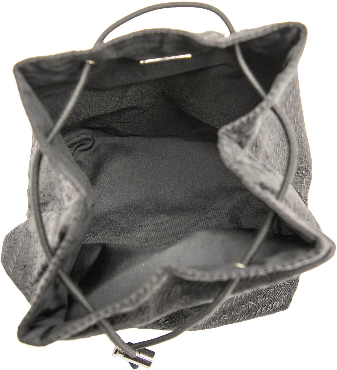 Prada Tessuto Drawstring Pouch Zwart