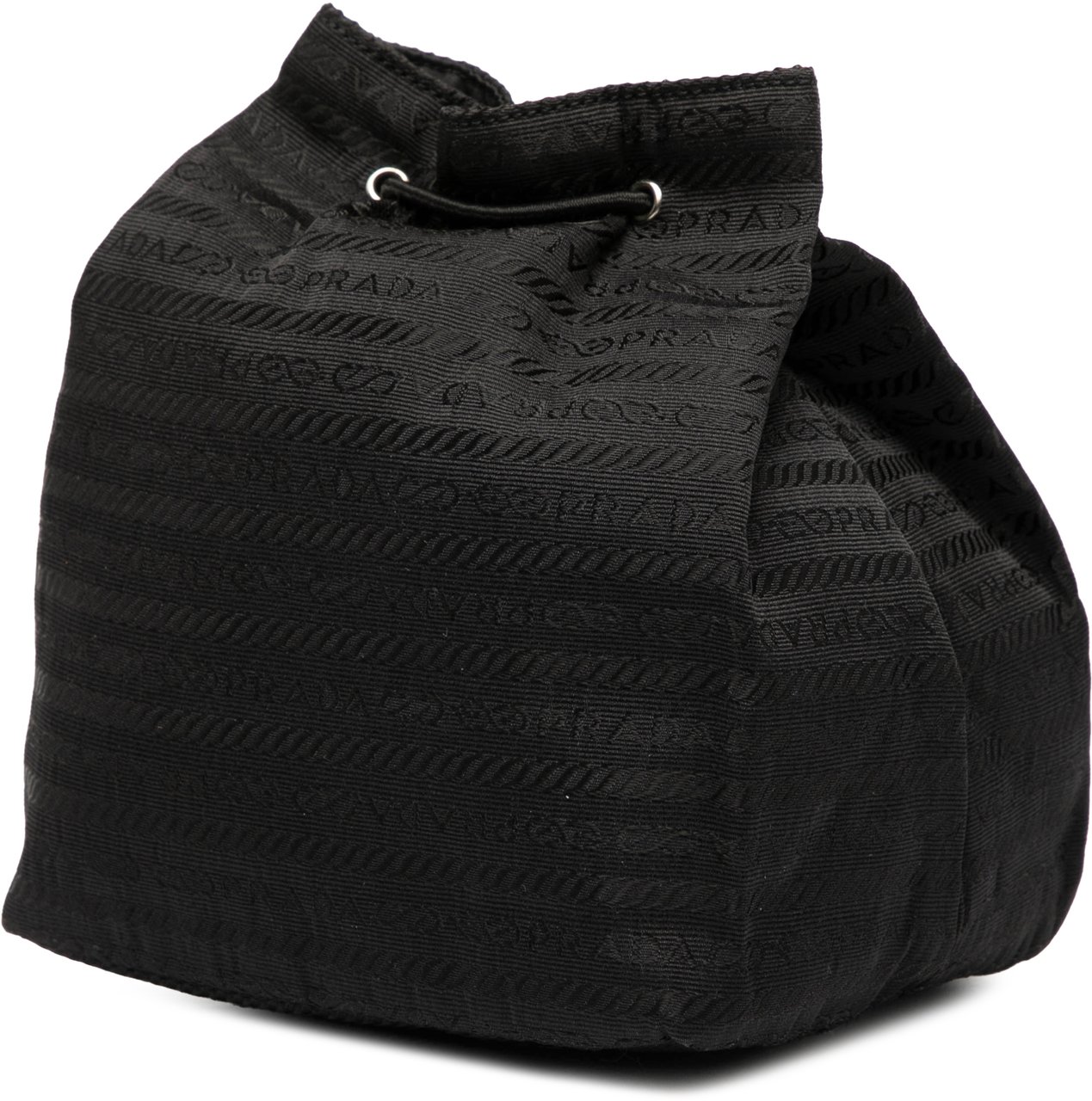 Prada Tessuto Drawstring Pouch Zwart