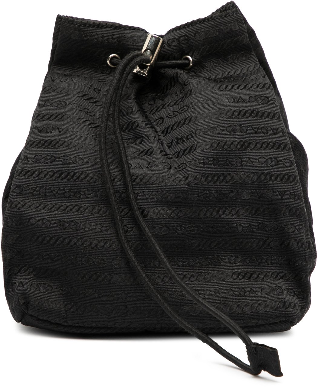 Prada Tessuto Drawstring Pouch Zwart