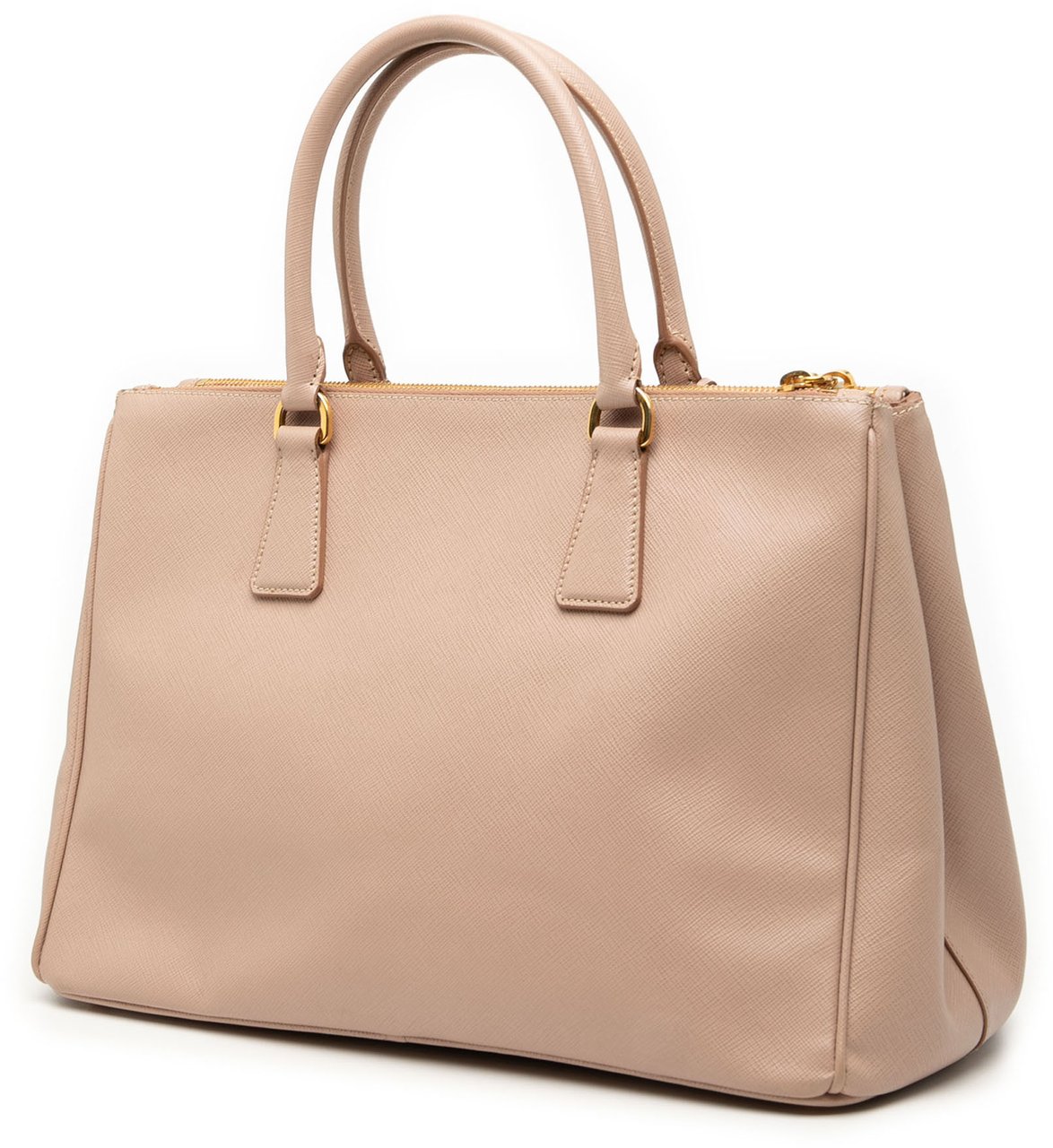 Prada Medium Saffiano Lux Galleria Double Zip Satchel Bruin