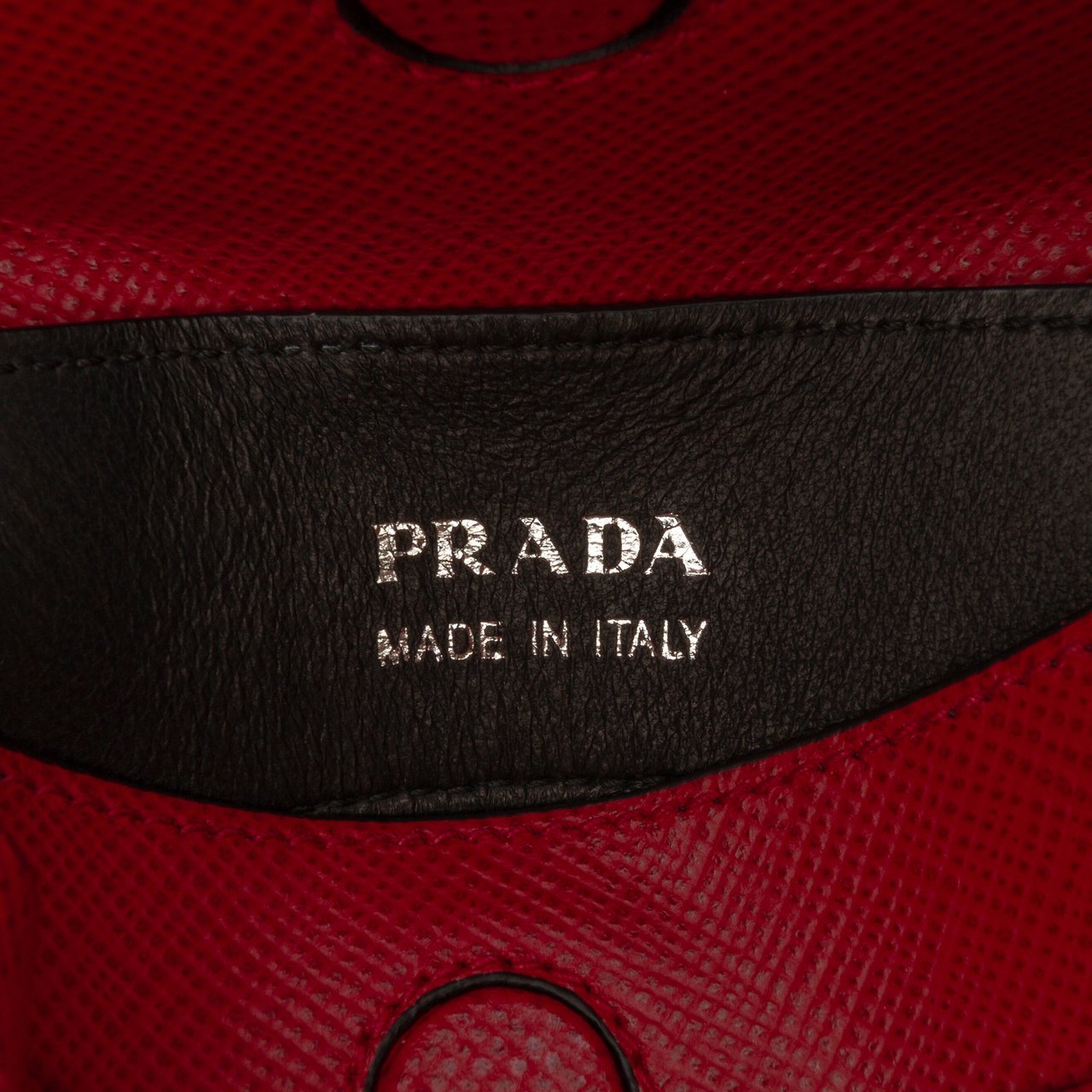 Prada Small Saffiano Cuir Double Handle Satchel Rood