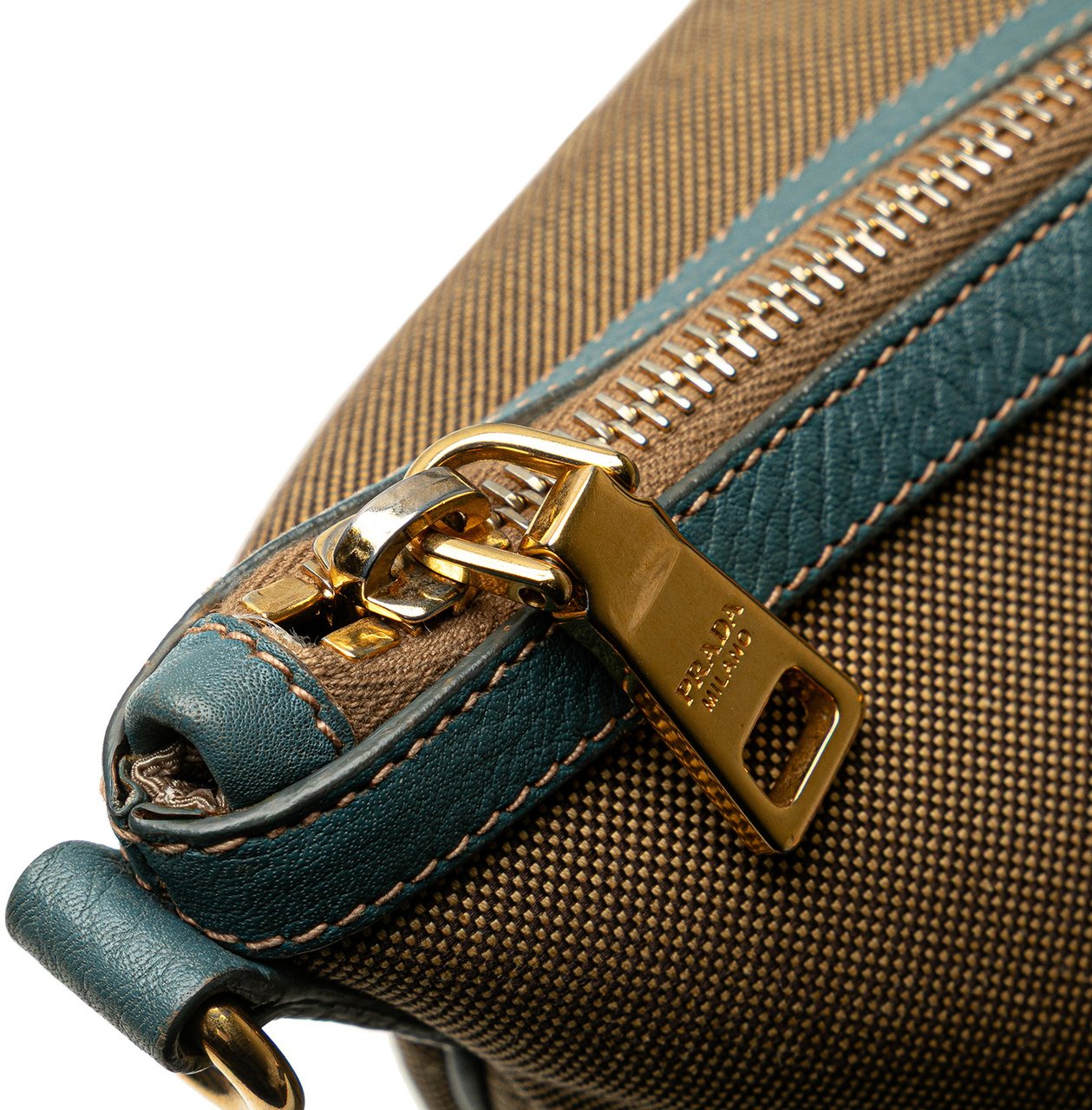 Prada Canvas Canapa Logo Satchel Bruin