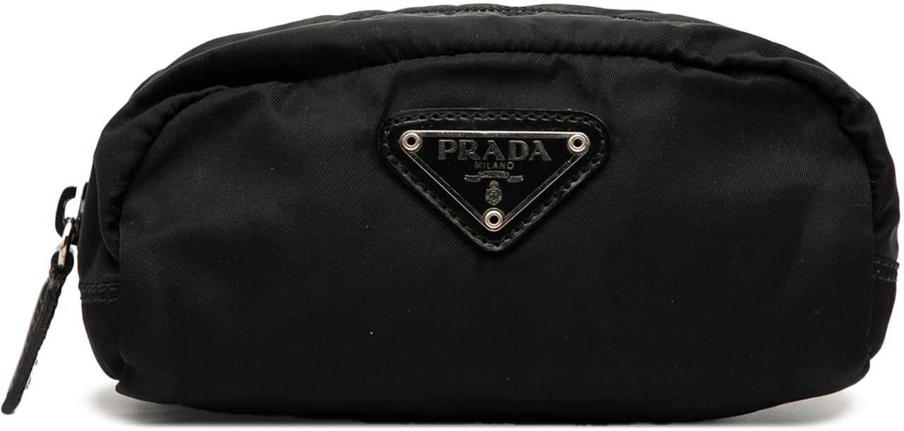 Prada Mini Tessuto Pouch Zwart