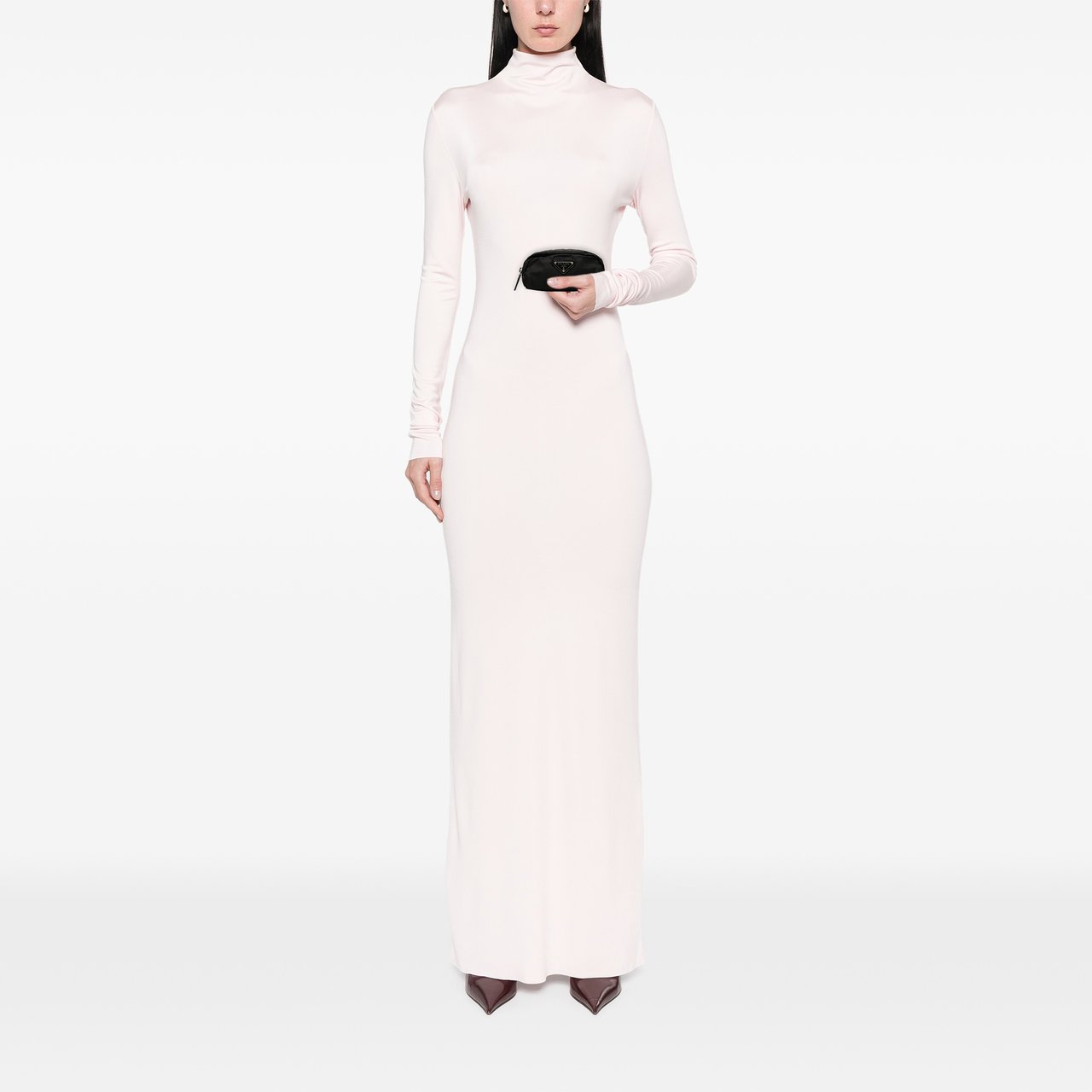 Prada Mini Tessuto Pouch Zwart