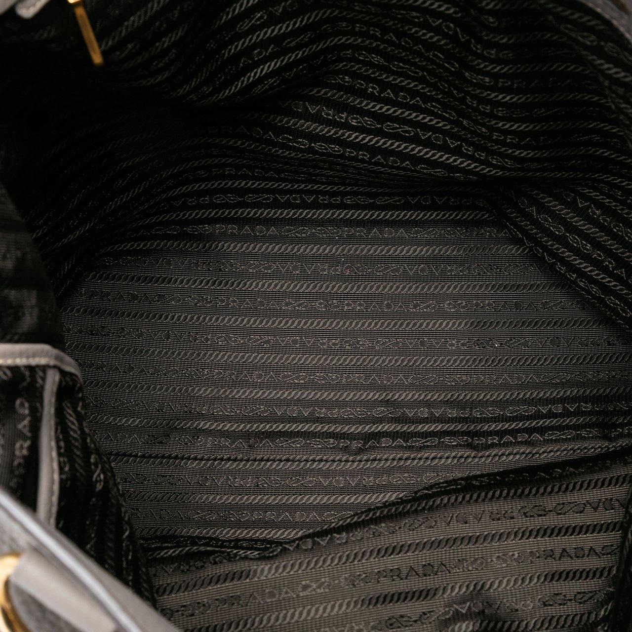 Prada Vitello Daino Open Convertible Tote Grijs