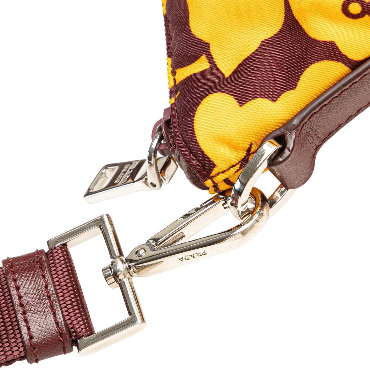 Prada Tessuto Stampato Tote Geel