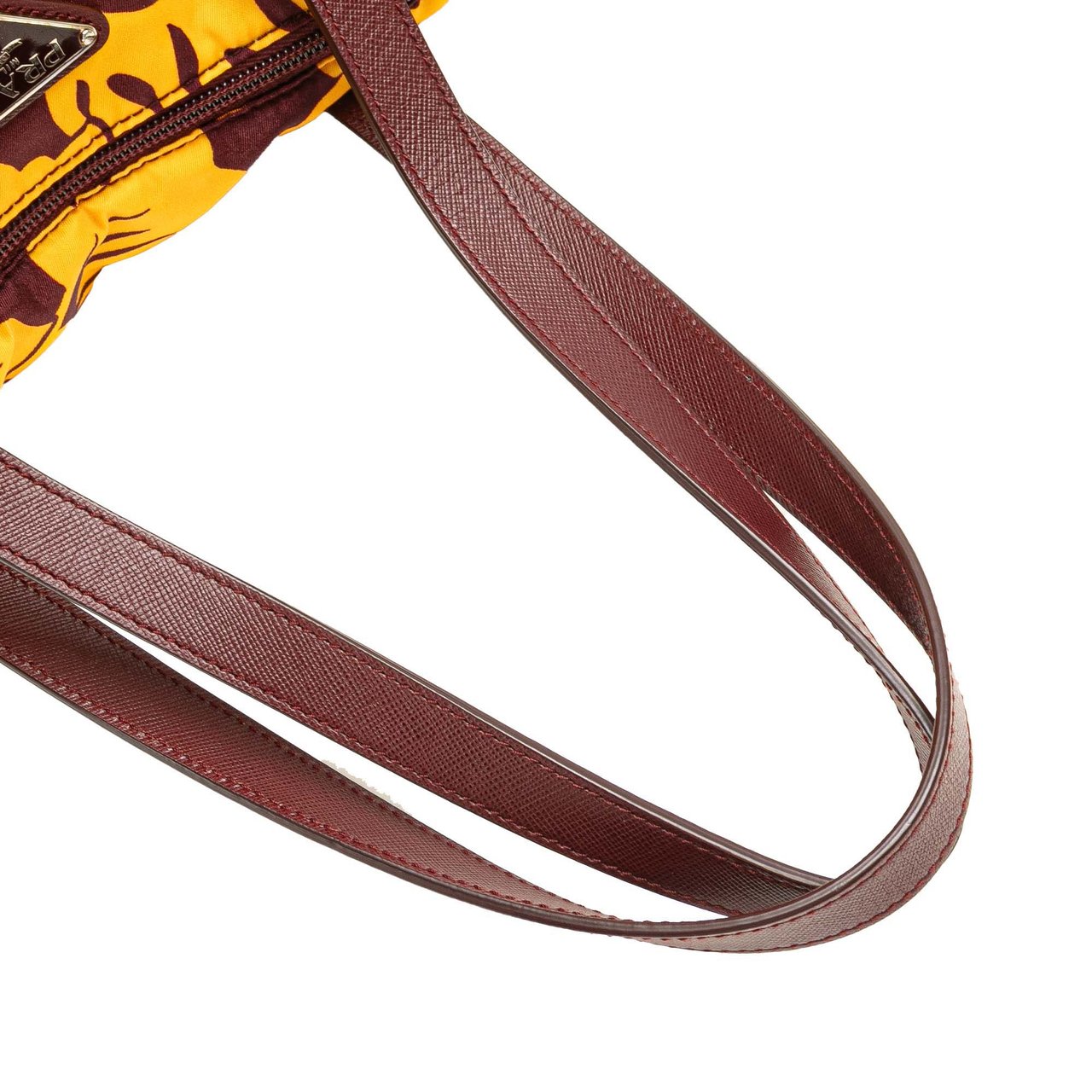 Prada Tessuto Stampato Tote Geel