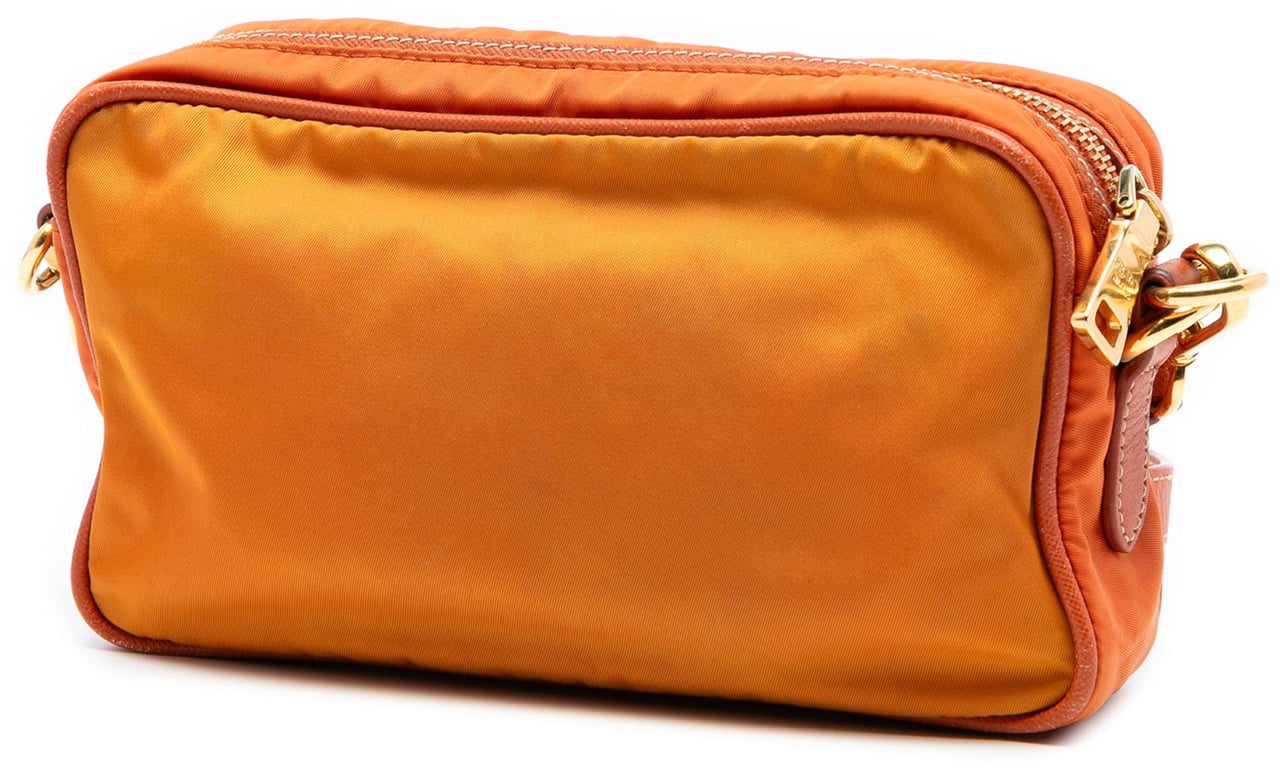 Prada Small Tessuto Front Pocket Camera Bag Oranje