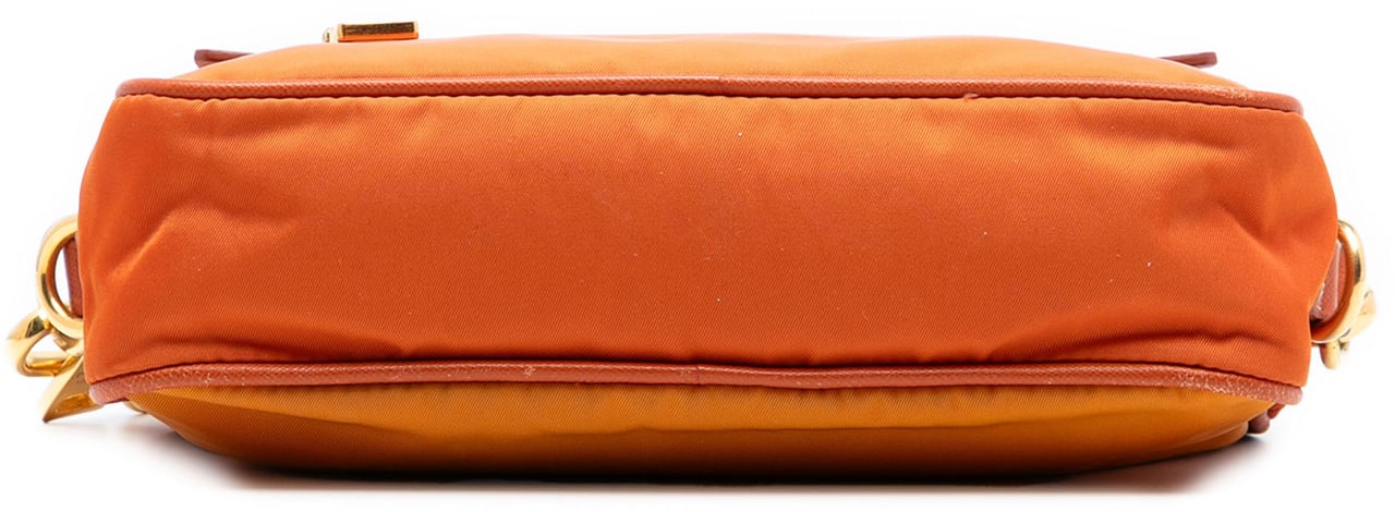 Prada Small Tessuto Front Pocket Camera Bag Oranje