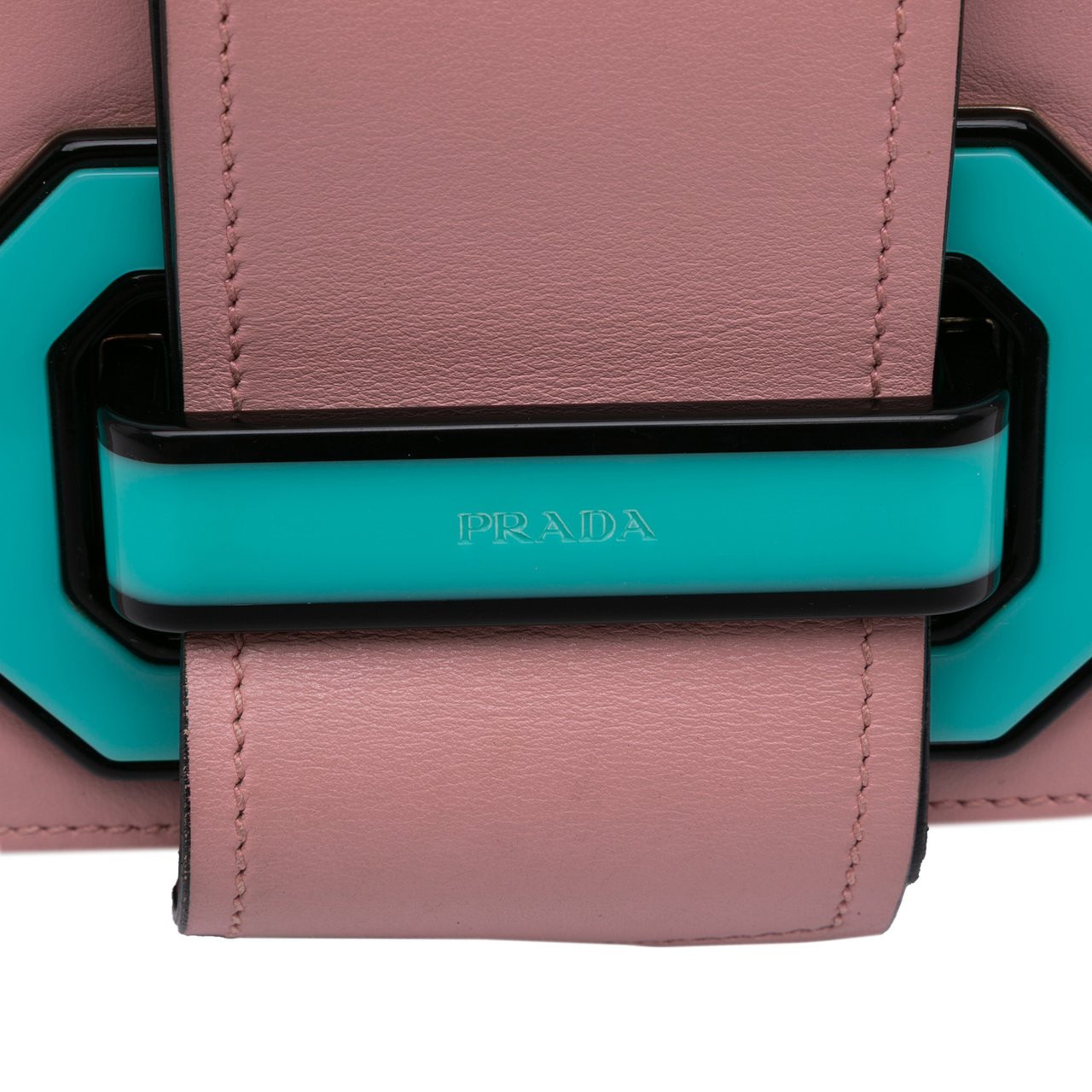 Prada City Calf Plex Ribbon Crossbody Roze