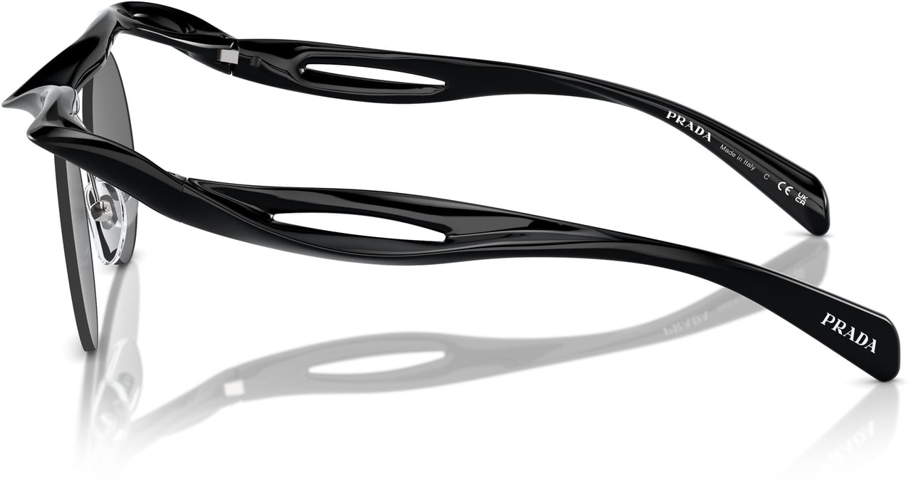 Prada 0pr A24s Sculptural Black Sunglasses Grijs