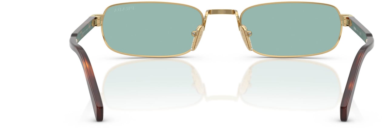 Prada 0pr B54s Gold-tone Metal Rectangular Sunglasses Grijs