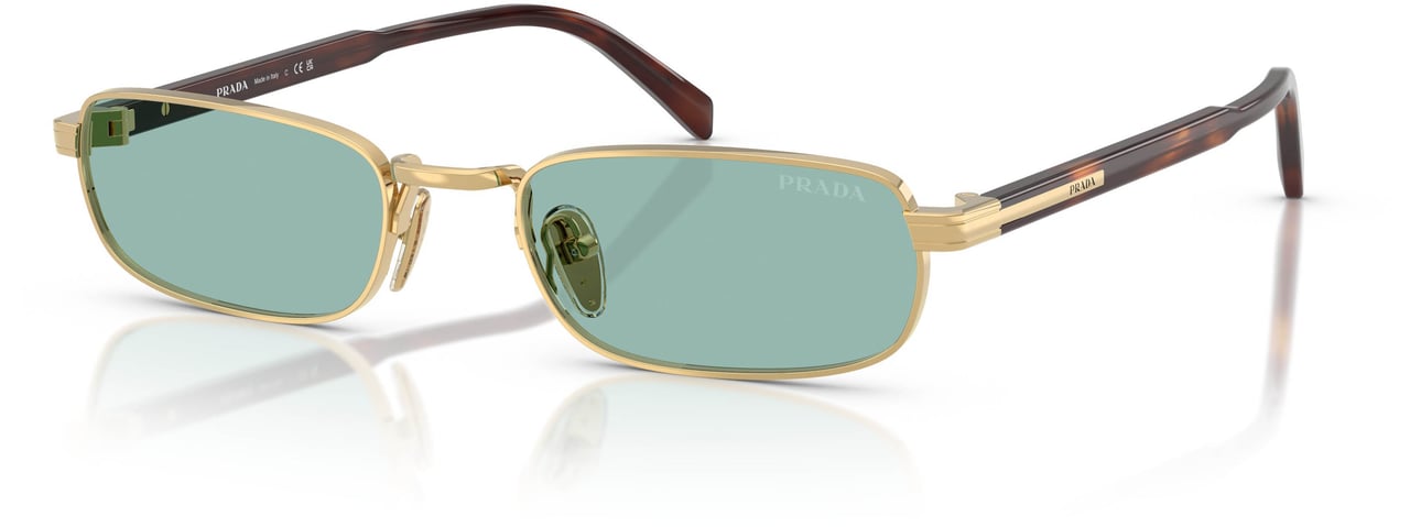 Prada 0pr B54s Gold-tone Metal Rectangular Sunglasses Grijs