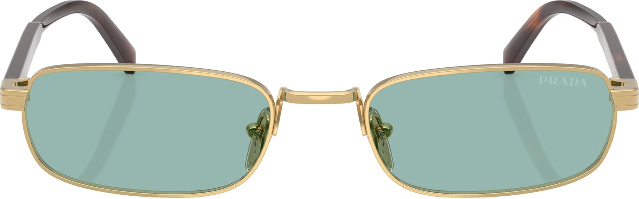 Prada 0pr B54s Gold-tone Metal Rectangular Sunglasses Grijs