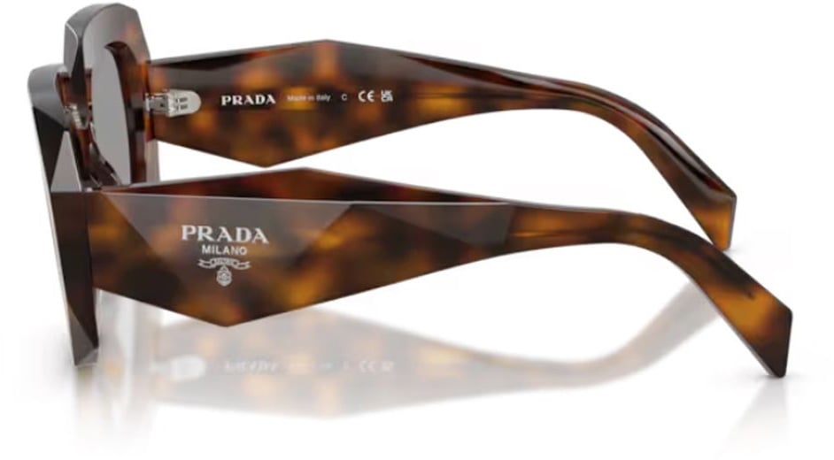 Prada 0pr B23s Oversized Square Tortoiseshell Sunglasses Grijs