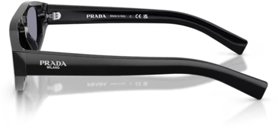 Prada 0pr C02s Angular Black Acetate Sunglasses Grijs