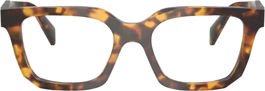 Prada Pr C08V Square Honey-Tortoiseshell Acetate Optical Frame Grijs