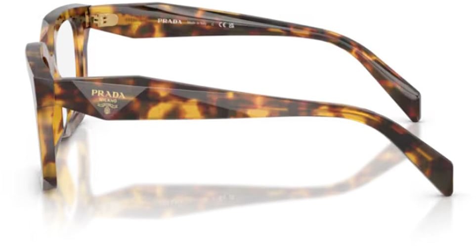 Prada Pr C08V Square Honey-Tortoiseshell Acetate Optical Frame Grijs