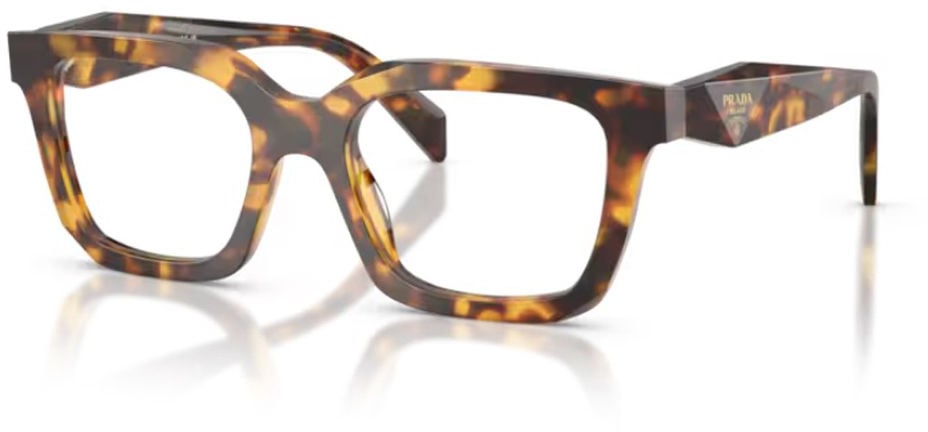 Prada Pr C08V Square Honey-Tortoiseshell Acetate Optical Frame Grijs