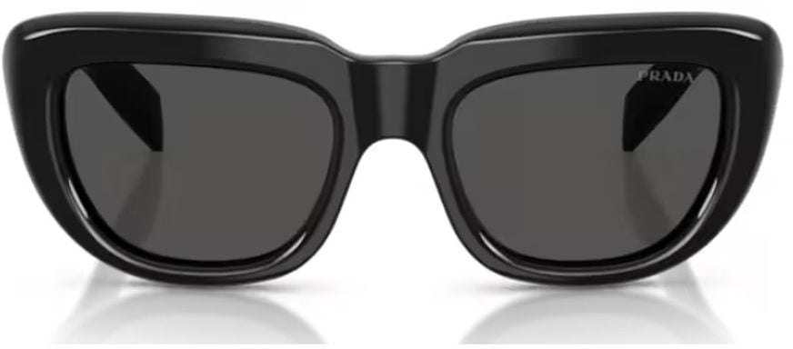 Prada 0pr D07s Rectangular Black Acetate Sunglasses Grijs