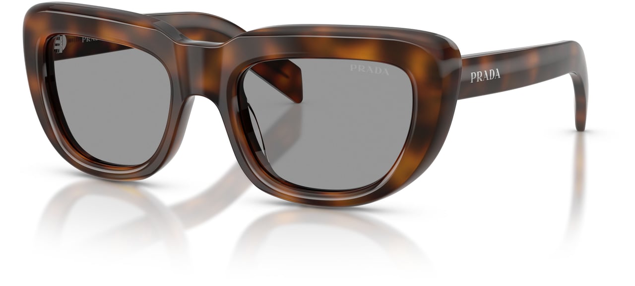 Prada 0pr D07s Oversized Rectangular Frame Tortoiseshell Sunglasses Grijs