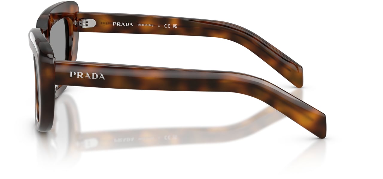 Prada 0pr D07s Oversized Rectangular Frame Tortoiseshell Sunglasses Grijs