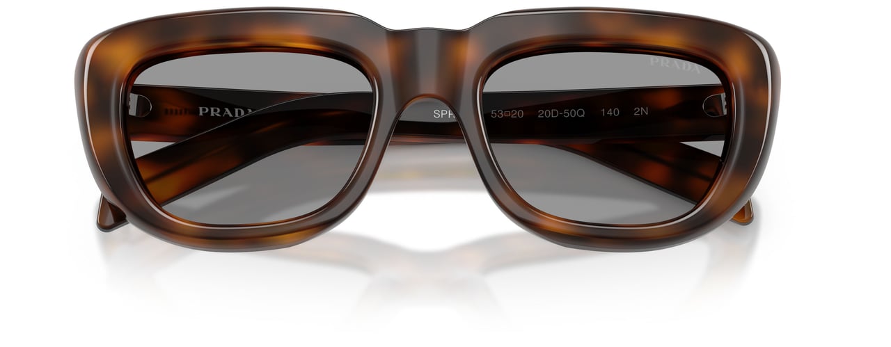Prada 0pr D07s Oversized Rectangular Frame Tortoiseshell Sunglasses Grijs