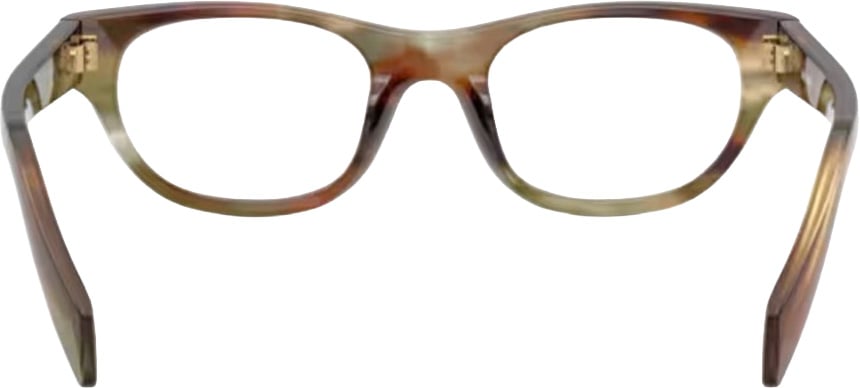 Prada Translucent Acetate Cat-Eye Sunglasses With Striped Pattern Wit