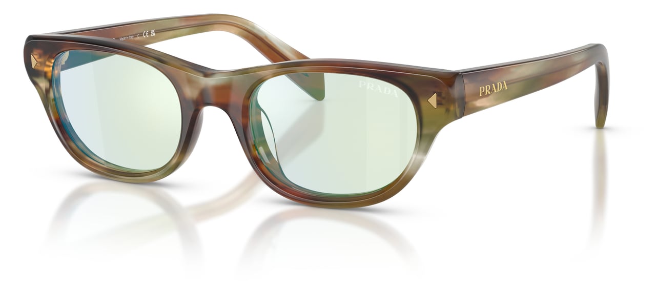 Prada 0pr C08s Rectangular Acetate Sunglasses Wit