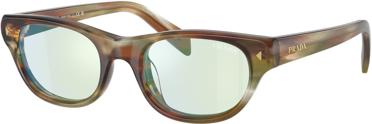 Prada 0pr C08s Rectangular Acetate Sunglasses Wit
