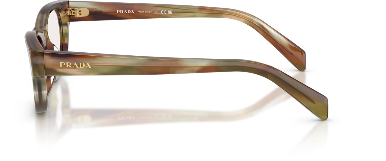 Prada 0pr C08s Rectangular Acetate Sunglasses Wit