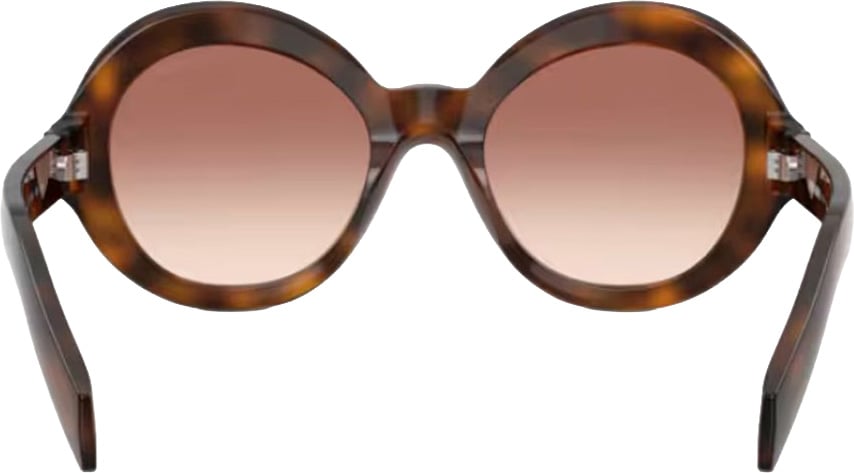 Prada 0pr D08su Large Round Tortoiseshell Sunglasses Bruin