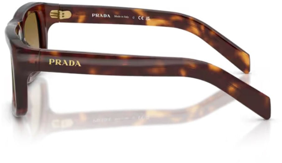 Prada 0pr D11s Rectangular Tortoiseshell Sunglasses Bruin