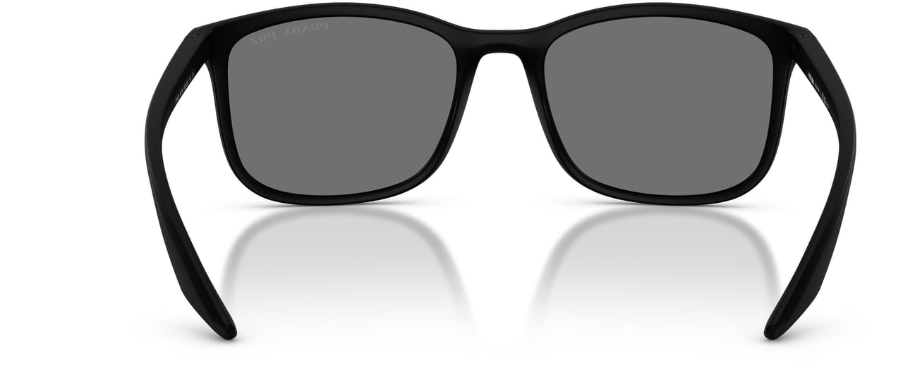 Prada 0ps A08s Rectangular Matte Black Sunglasses Grijs