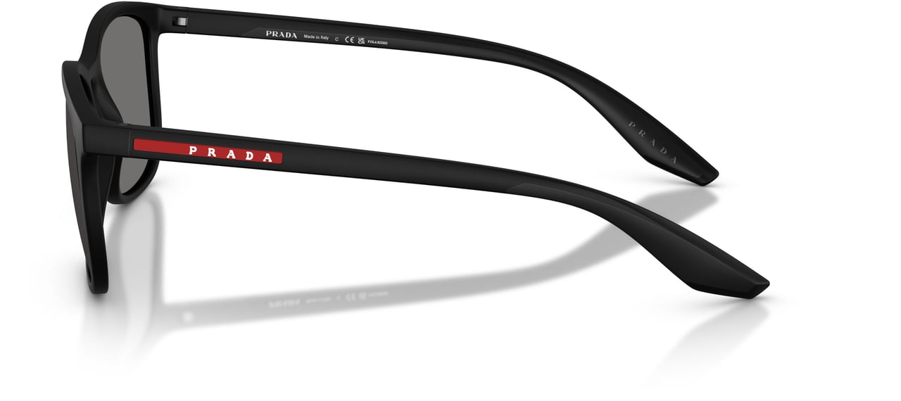 Prada 0ps A08s Rectangular Matte Black Sunglasses Grijs