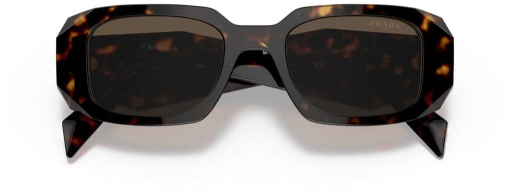 Prada 0pr 17ws Rectangular Tortoiseshell Sunglasses Grijs
