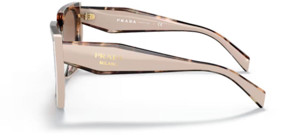Prada 0pr 15ws Oversized Square Frame Tortoiseshell Sunglasses Grijs