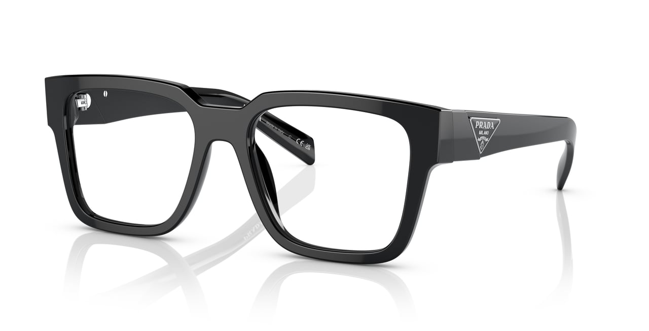 Prada Black 0PR 08ZV Acetate Eyeglasses Wit