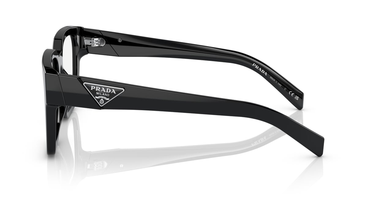 Prada Black 0PR 08ZV Acetate Eyeglasses Wit
