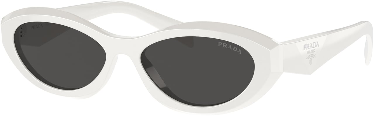 Prada 0pr 26zs Oval White Acetate Sunglasses Wit