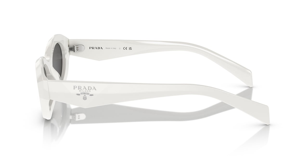 Prada 0pr 26zs Oval White Acetate Sunglasses Wit