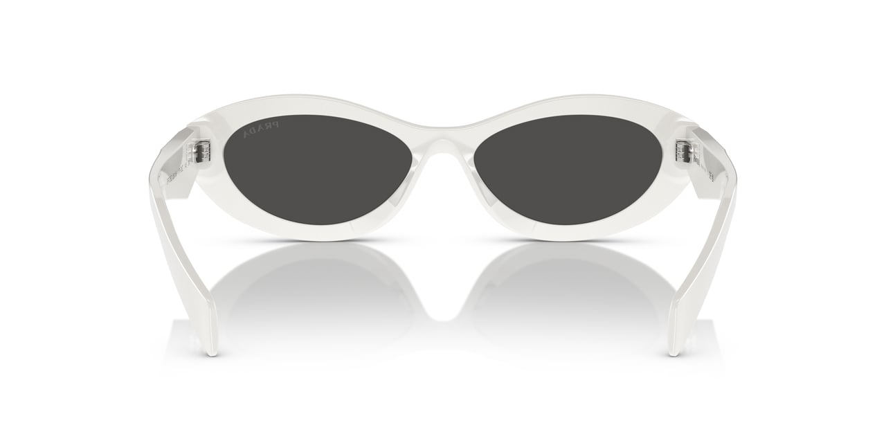 Prada 0pr 26zs Oval White Acetate Sunglasses Wit