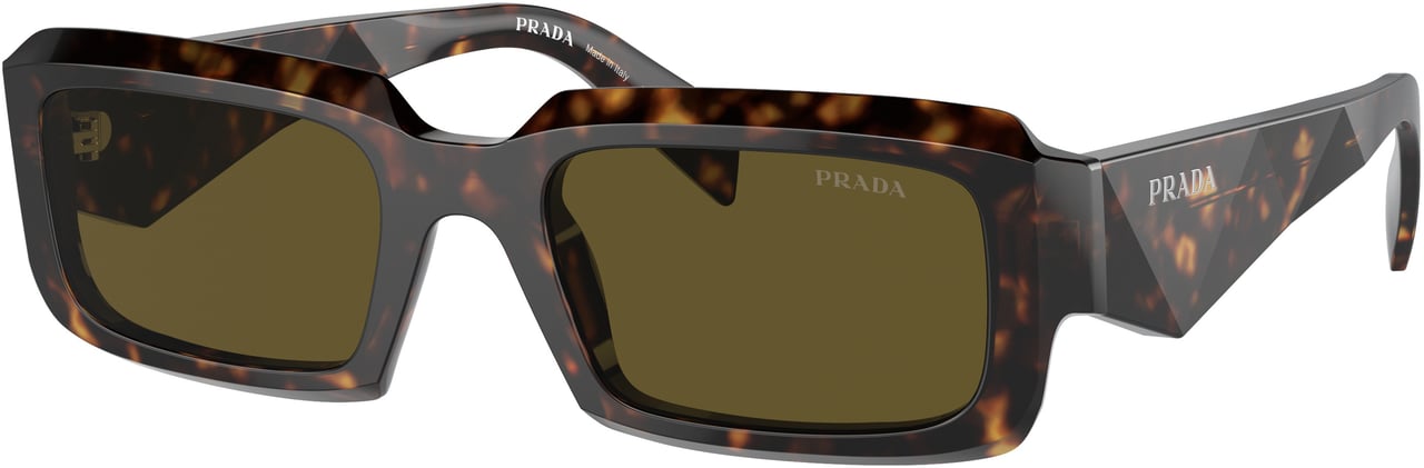 Prada 0pr 27zs Rectangular Acetate Sunglasses Groen
